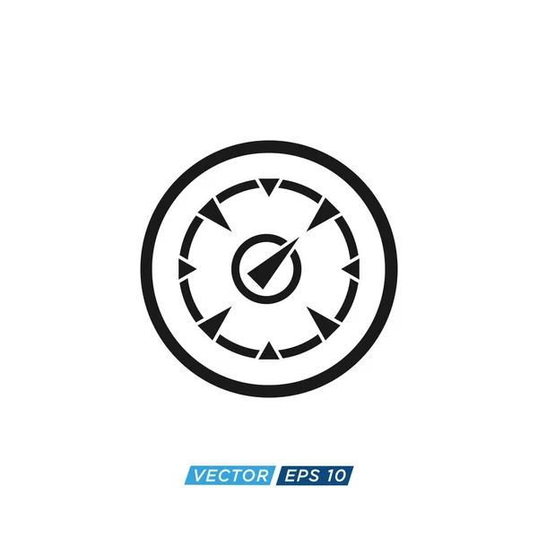 Kompass Ikon Design Vector — Stock vektor