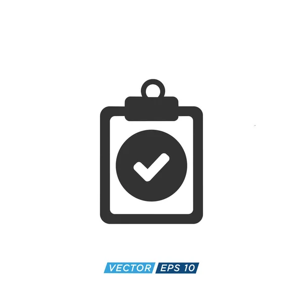 Klembord Checklist Icoon Design Vector — Stockvector