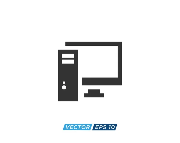 Monitor Oder Fernsehen Icon Design Vector — Stockvektor