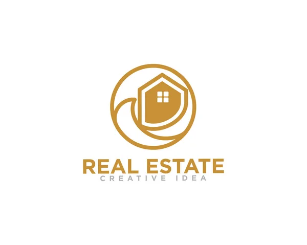 Real Estate Logo Icon Design Vector — Stock Vector