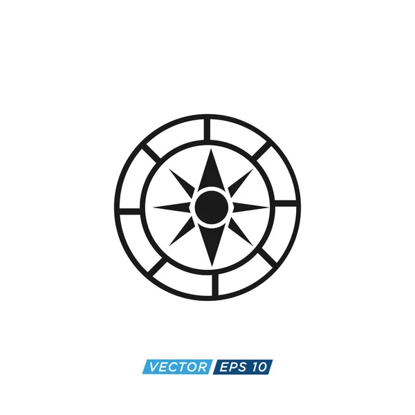 Kompass Icon Design Vektor — Stockvektor