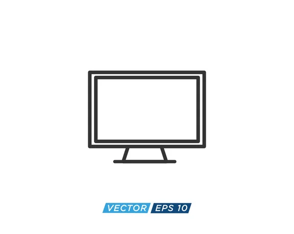 Vector Diseño Iconos Monitor Televisión — Vector de stock