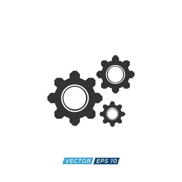 Gear Icon Logo Design Vorlage — Stockvektor