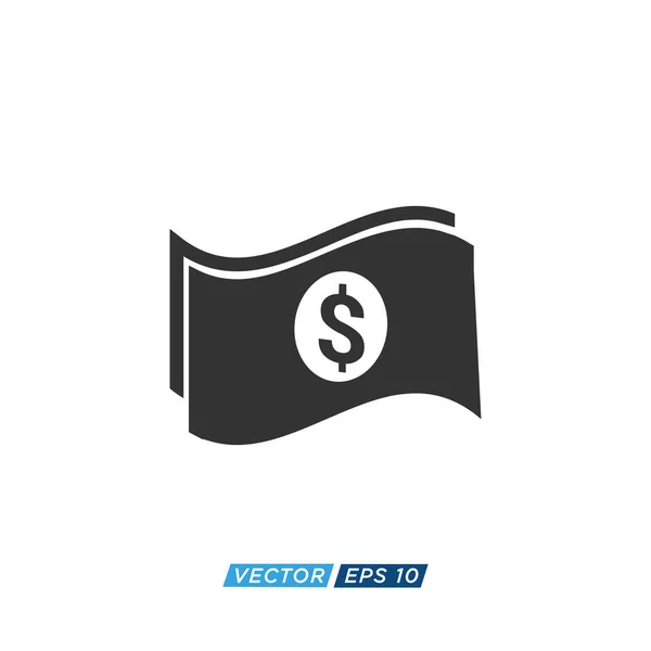 Money Icon Design Vector Template — Stock Vector