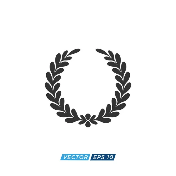 Laurel Wreath Icon Design Vector — Stock Vector