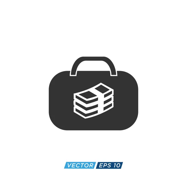 Money Bag Icon Design Vector — Stock Vector