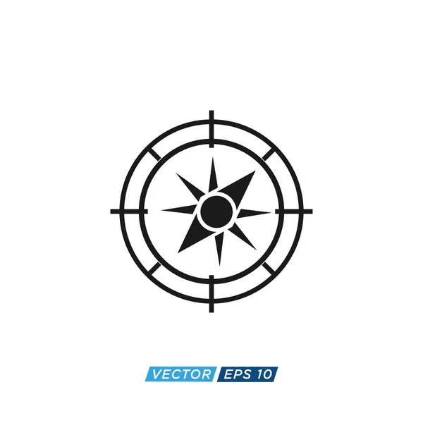 Kompass Icon Design Vektor — Stockvektor