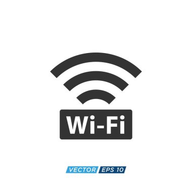 Wifi Sinyal Simgesi Tasarım Vektörü