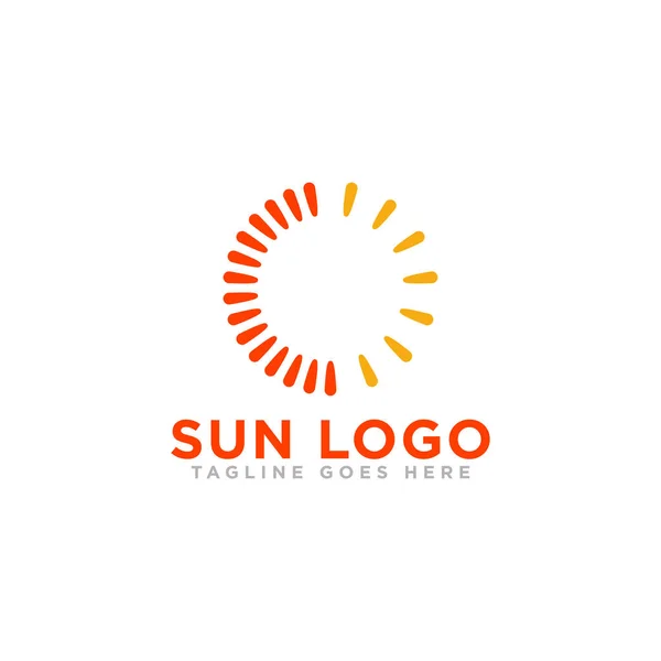 Vector Diseño Del Icono Del Logotipo Del Sol — Vector de stock