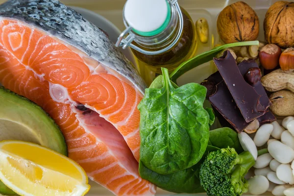 Urval av mat som är bäst för din hälsa — Stockfoto