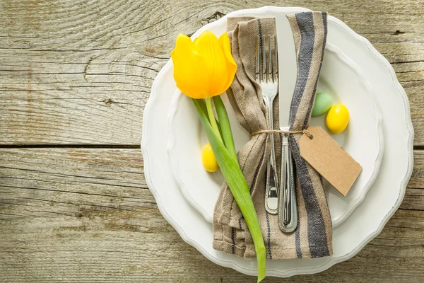 Apparecchiatura tavola Pasqua — Foto Stock