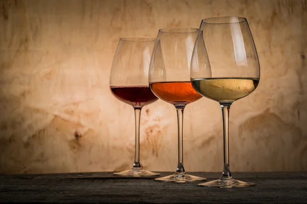 Urval av vin för provsmakning — Stockfoto