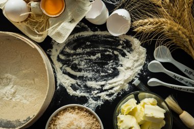 Pişirme malzemeleri arka planı