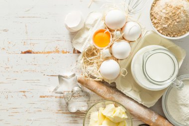 Pişirme malzemeleri arka planı