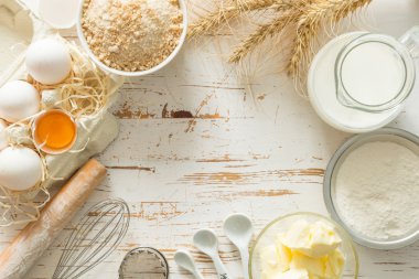 Pişirme malzemeleri arka planı