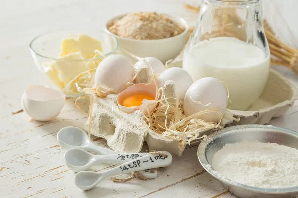 Ingredientes para hornear fondo — Foto de Stock