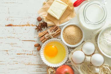 Pişirme malzemeleri arka planı