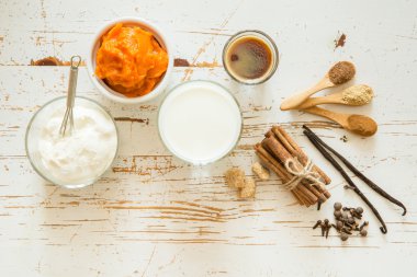 Kabak spice latte için malzemeler