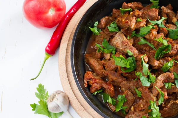 Chahohbili - guisado de carne tradicional georgiana — Fotografia de Stock