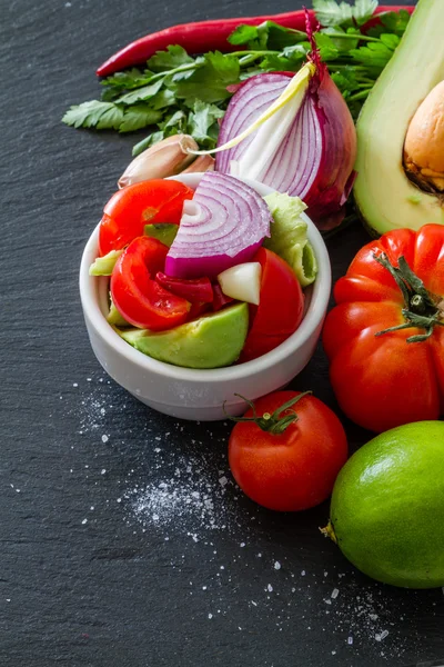 Guacamole sauce ingredients — Stock Photo, Image