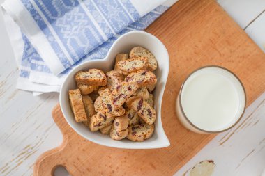 Süt kurabiye ile cam