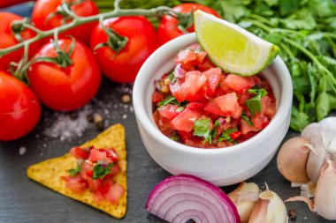 Salsa sos ve malzemeler