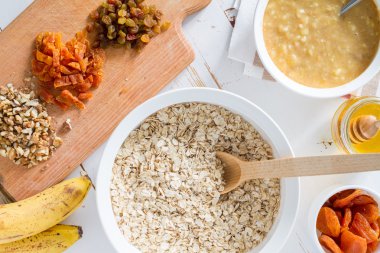 Granola hazırlık - maddeler