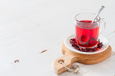 Hibiscus çay bardak kupa