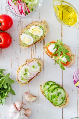 Yaz sandviç malzemeler