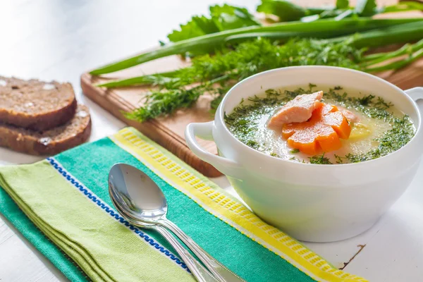 Sopa de salmón finlandés — Foto de Stock