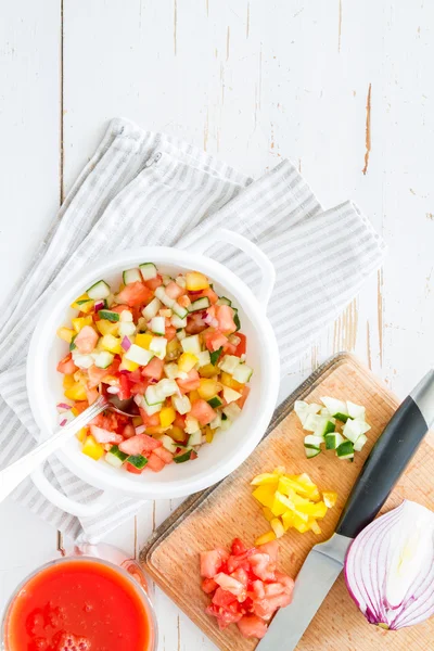 Sopa de verão gaspacho — Fotografia de Stock