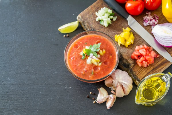 Sopa de verão gaspacho — Fotografia de Stock