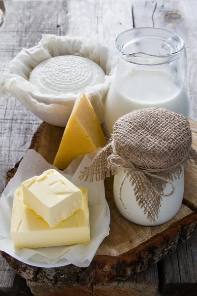 Wybór produktów mleczarskich — Zdjęcie stockowe