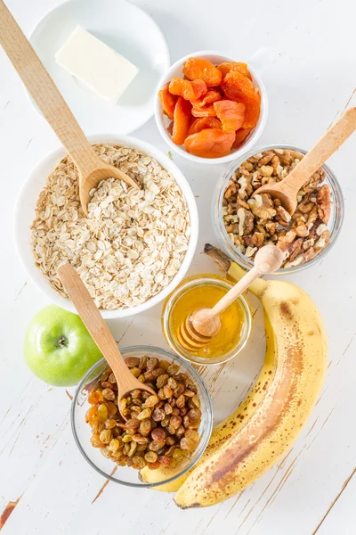 Preparación de granola - ingredientes — Foto de Stock