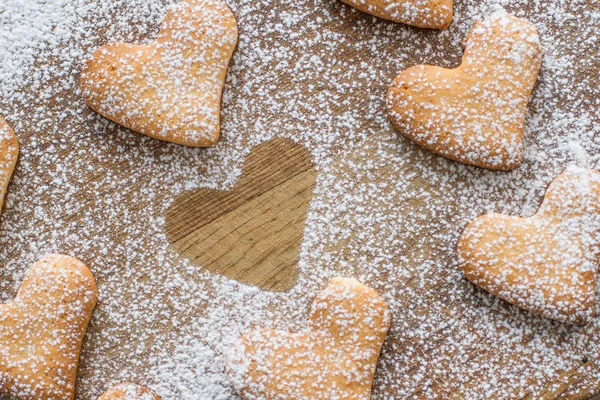 Galletas en forma de corazón —  Fotos de Stock