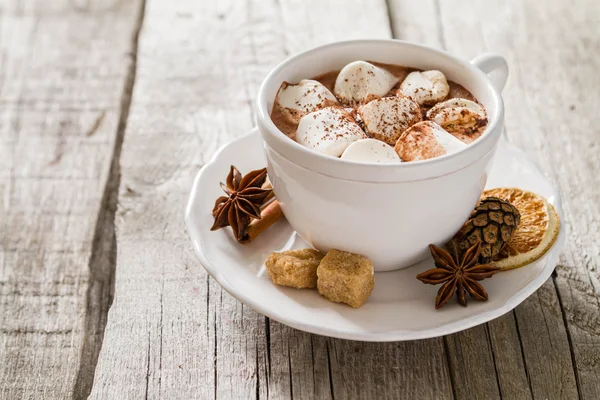 Hot chocolate with marshmallows — Stock Photo, Image