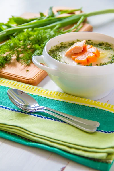 Sopa de salmão finlandês — Fotografia de Stock