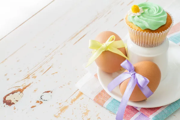 Preparação de cupcakes primavera — Fotografia de Stock