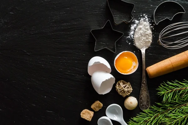 Arka plan, koyu taş arka plan pişirme Noel