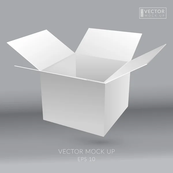 Caixa vazia branca. Vector mock up —  Vetores de Stock