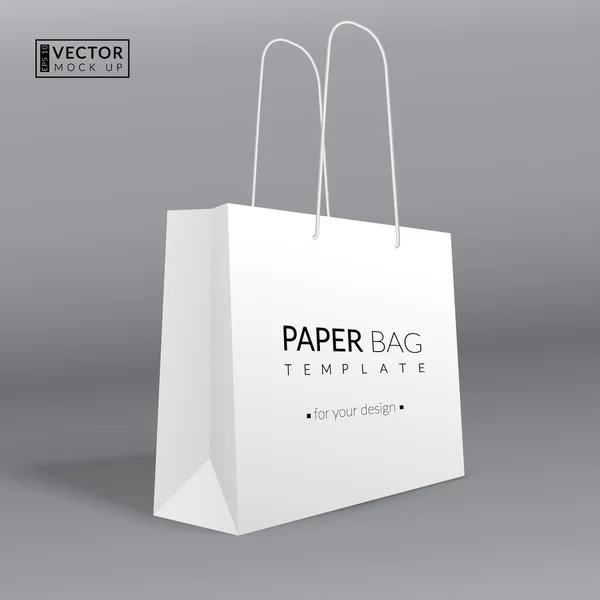 Gerçekçi kağıt çanta şablonu