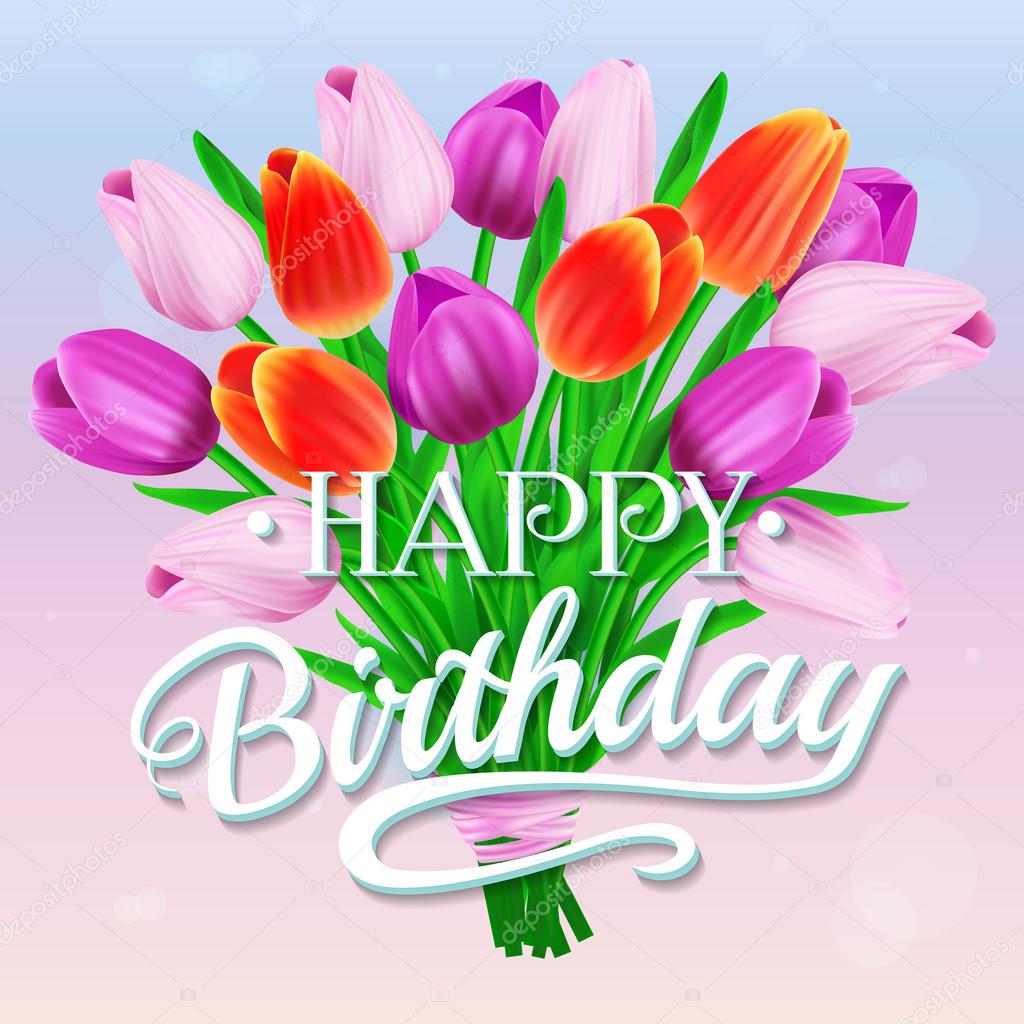 Herzlichen Glückwunsch zum Geburtstag. VektorIllustration mit