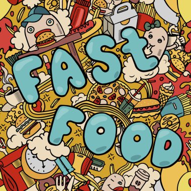 Lokanta sembolleri ile sorunsuz arka plan. Menü model