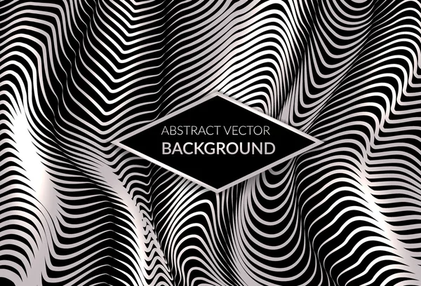 Gümüş parlak dalgalar ile Modern arka plan