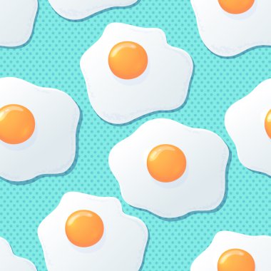 Omlet ve yumurta ve lekeli ile Seamless Modeli