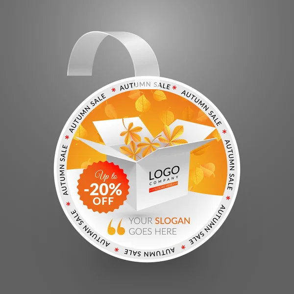 Wobbler tasarım şablonu. Sonbahar satış olay