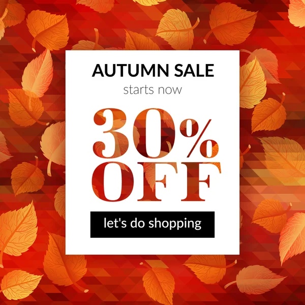 Sonbahar satış arka plan arka plan ve kızılağaç yaprak