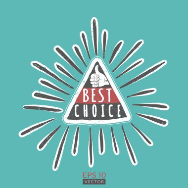 En iyi seçim retro amblemi