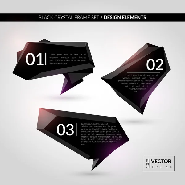 Siyah Crystal çerçeve kümesi.