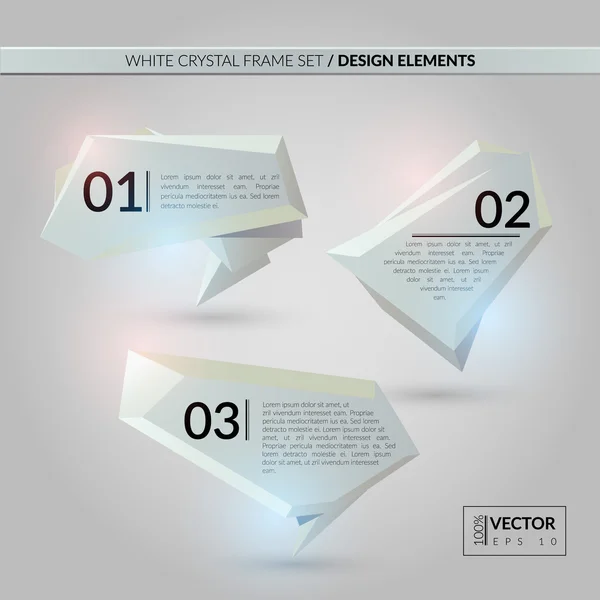 Beyaz Crystal çerçeve kümesi